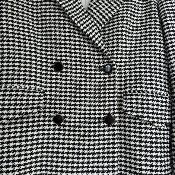 Veronica Beard Hutchinson Blazer Dickey Jacket Houndstooth Black/White Over - Picture 7 of 10